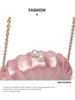 Women's Stylish One-Shoulder Crossbody Bag: Irregular Shell Acrylic Clutch for Weddings & Banquets