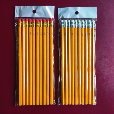 10 PCS/Saco Lápis de Madeira Lápis HB Com Borracha Crianças Crianças Estudo Desenho Lápis Caneta Escola Escrita Papelaria