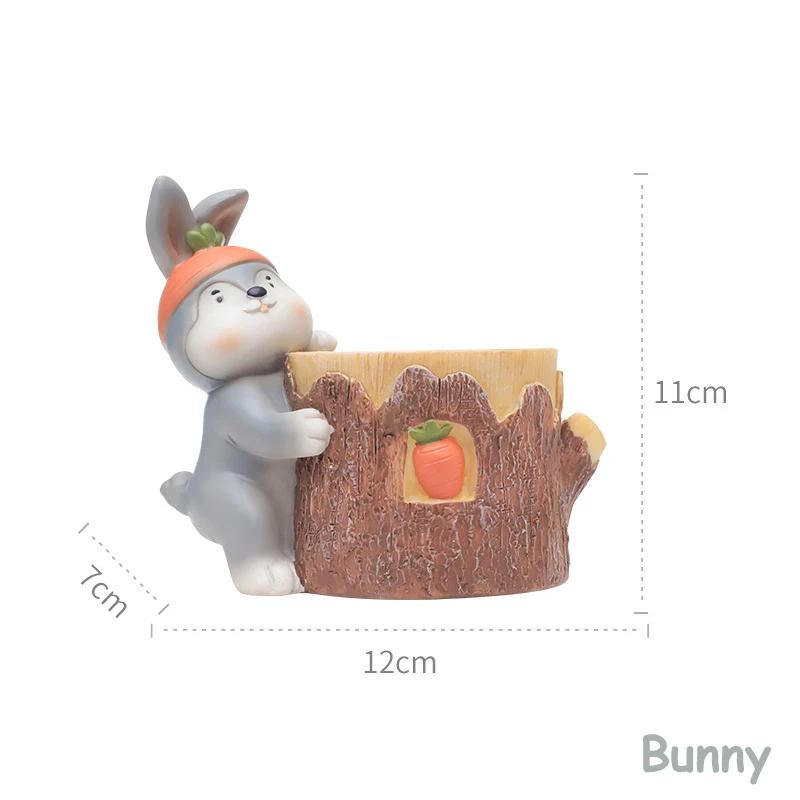 Charming Animal Resin Flower Pot, Mini Planter for Home Desk Decor, Decorative Plant Pots Ideal for Mini Cacti & Succulents