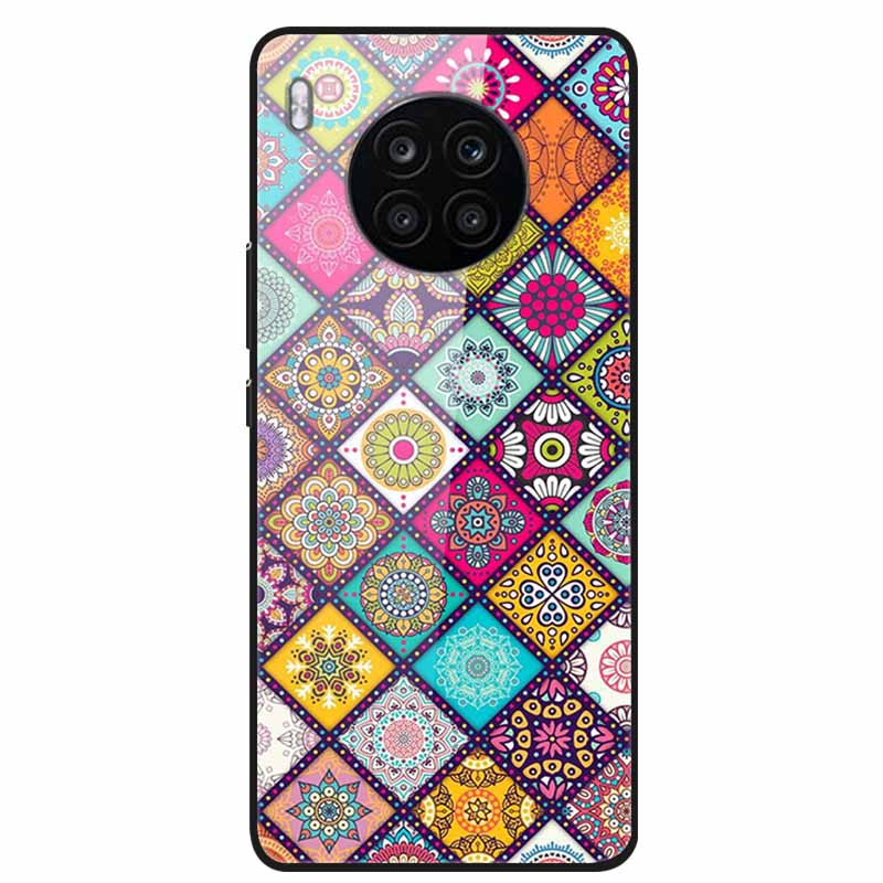 Tempered Glass Cases For Honor 50 Lite Covers Protective Fashion Hard Back Cover for Huawei Honor 50 Lite Phone Cases 50Lite Bag