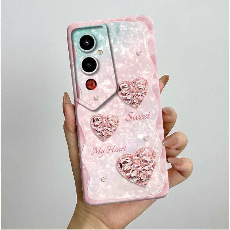 For Tecno Pova 4Pro LG8n Back Cover For Techno Pova 4 Pro Pova4 LG7n Case Silicone Aesthetic Pretty Butterfly Flower Soft Bumper