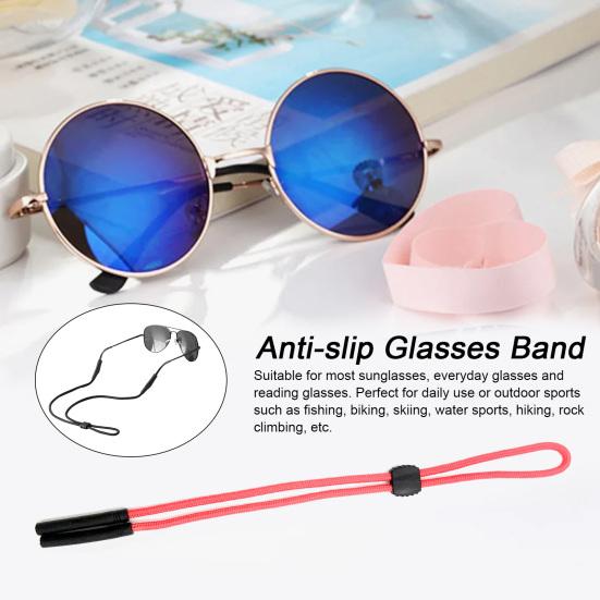 Glasses Fixed Strap Adjustable No Pressure Anti-slip Anti-drop Lightweight Elastic Fix Glasses Portable Sports Goggle Glasses Lanyard Accessoryrts