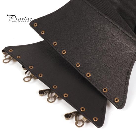 Faux Leather Dress Corset Belt Wide-Brimmed Design Elastic Waistband Retro Style Women Adjustable Corset Waist Cincher