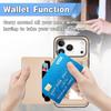 For iPhone 17 Pro Max Case RFID Blocking Carbon Fiber Leather Phone Back Cover with Card Holder