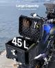 VEVOR Motorcycle Top Case, Universal Aluminum Alloy Motorbike Tail Box with Leather Lining