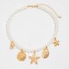 Multi-layer Pearl Beaded Necklace Exquisite Beach Style Necklace Pearl Shell Necklace  Women