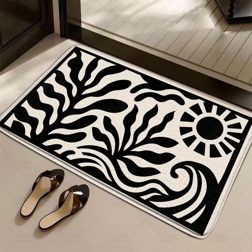 Entrance Doormat Minimalist Style Light Colored Rug Home Decoration Living Room Bathroom Floor Mat Kitchen Anti Slip Carpet