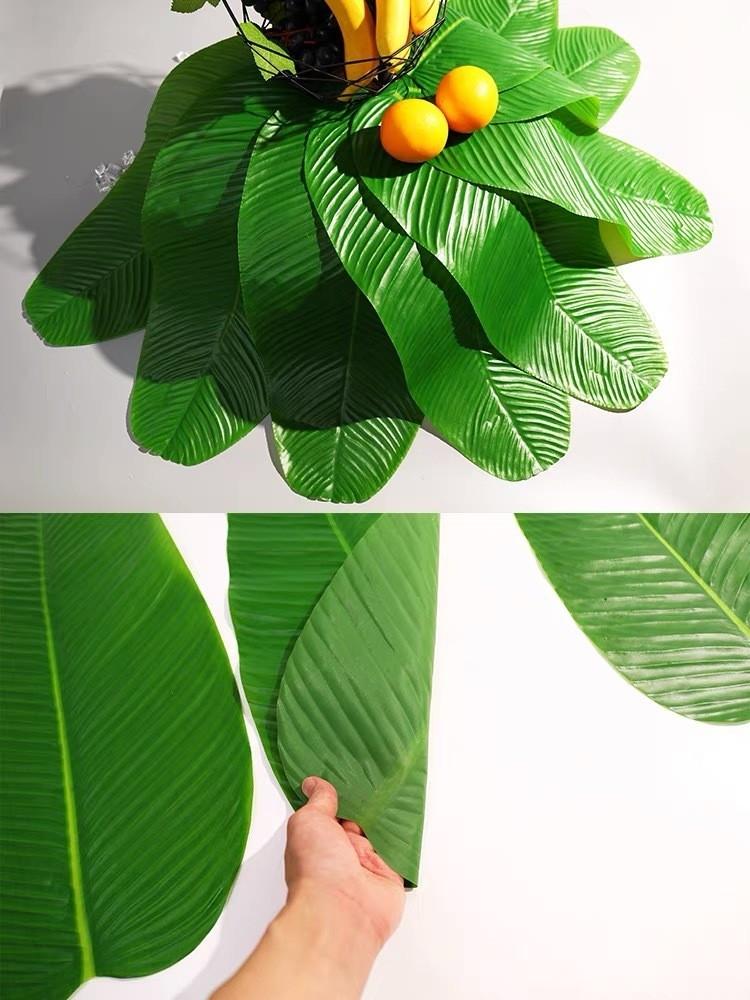 Simulation Banana Leaf Table Decoration Table Flag Banana Leaf