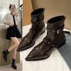 Fashion Women Ankle Boots Thick Heels Short Boot Fashion Winter Shoes Women Ins Autumn Daily Office Lady Footwear