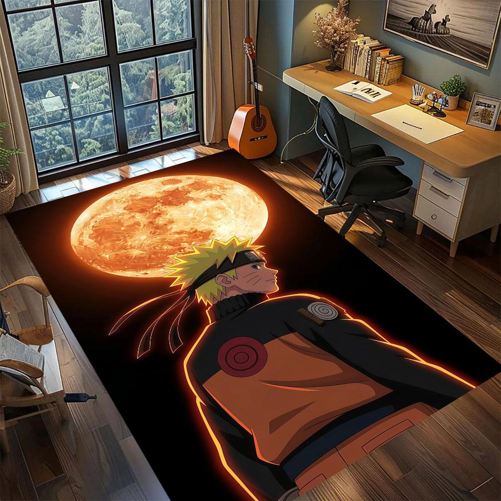 Naruto Anime Charakter Teppich für Wohnzimmer Schlafzimmer Heimdeko Coole Filmmatte Spielbodenmatte