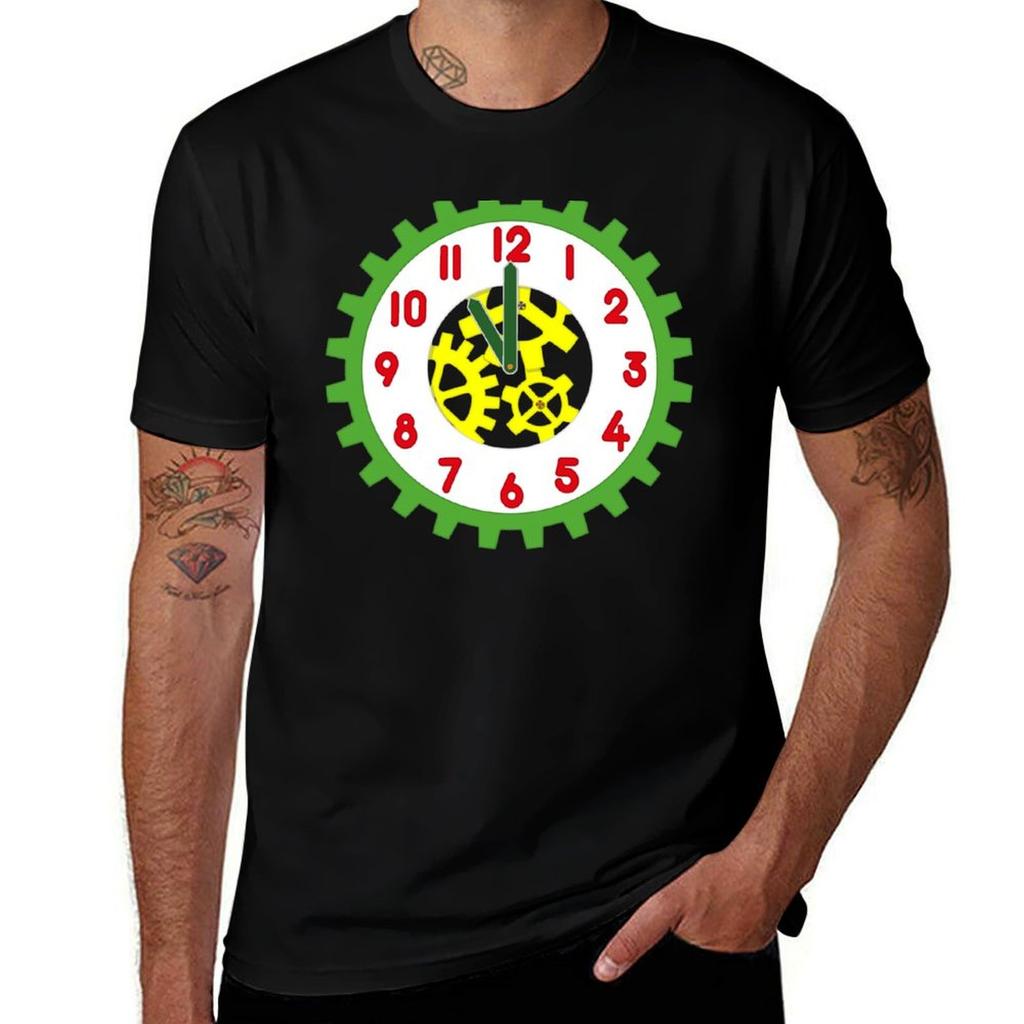 Beebthings Play School Clock Tshirt Work Basic Short Sleeve Top Tshirt
