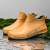 Fashion New Winter Men Cotton Rain Boots Waterproof Rubber Ankle Boot Outdoor Casual Mans Fishing Shoe Hiking Couple's Shoes Main Push