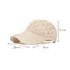 Summer Hollow Knitted Baseball Cap Women's Outdoor Sunscreen Sunshade Hat Breathable Cap Net Cap