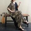 DIMANAF 2025 Summer Plus Size Dress Basic Women Casual Loose Long Vintage New Oversized Floral Dress Maxi