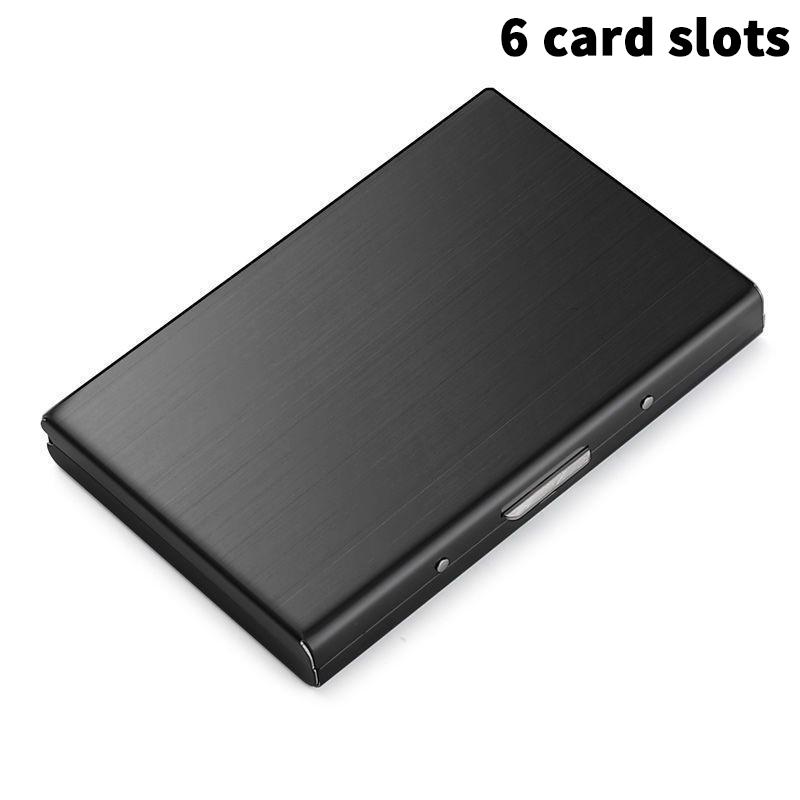 

6/10 Отделений Коробка для хранения карт Хранение водительского удостоверения Держатель для карт Нержавеющая сталь Защита от кражи Матовая Банковская кредитная карта Металлический кардхолдер