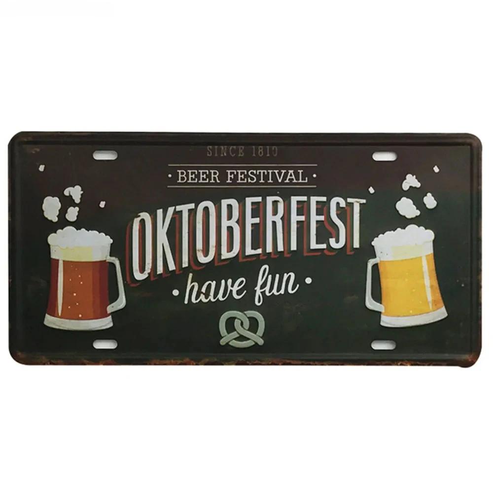 Welcome Beer Zone Metal Tin Signs Cold Beer Posters Front Door Club Bar Pub Cafe Wall Decors Retro Metal Signs