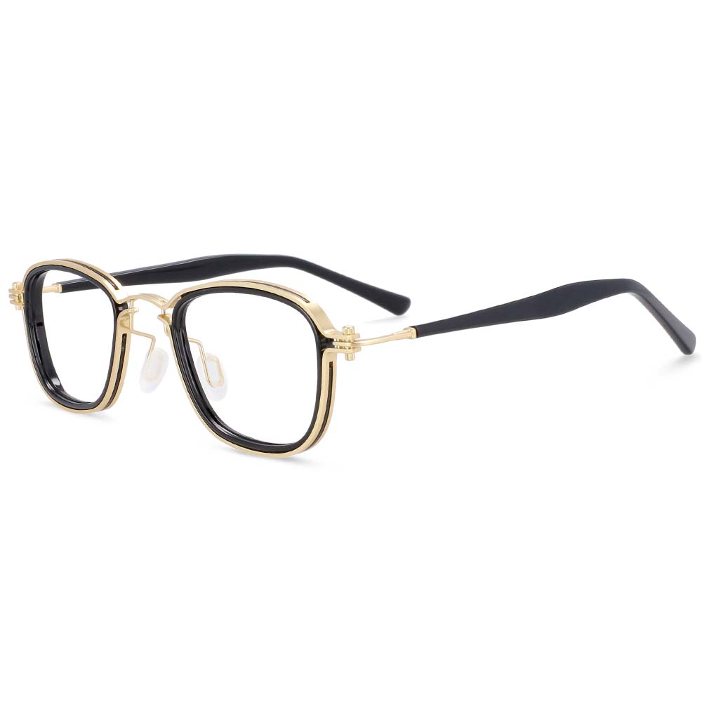 54227 Retro Steam Punk Glasses Frames Men Round Optical Eyewear Metal Spectacle Frame Computer Eyeglasse