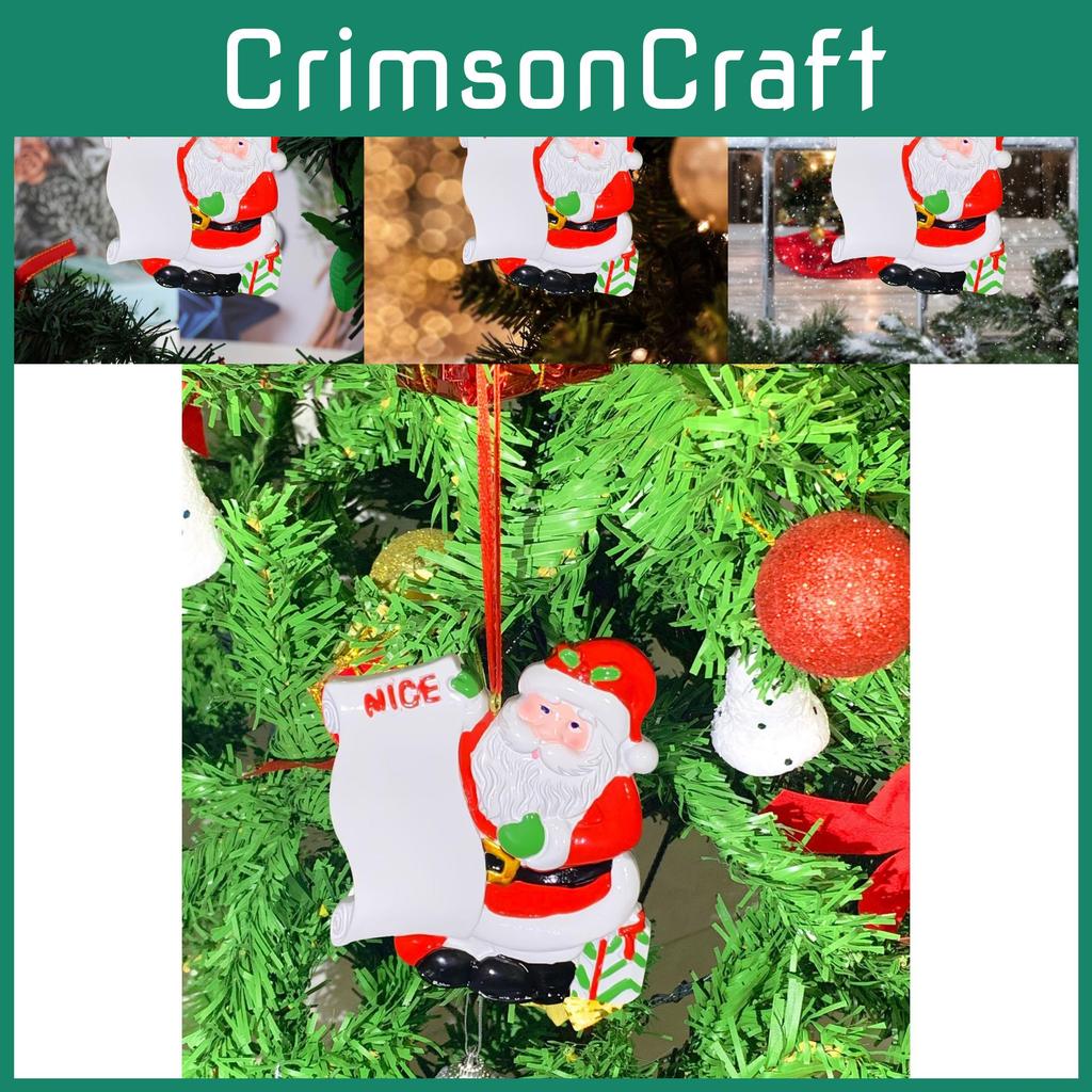 Charming Santa Claus Handwritten Blessing Letter Resin Christmas Ornament For Festivities