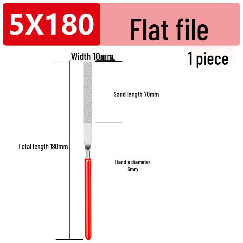 Nickel-Plated Diamond Files: Flat, Round, Square & Cylindrical