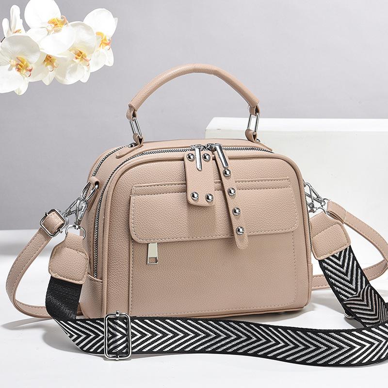 Textured Multi-Commute Crossbody Bag - Versatile, Simple, Multi-Layer Shoulder Handbag
