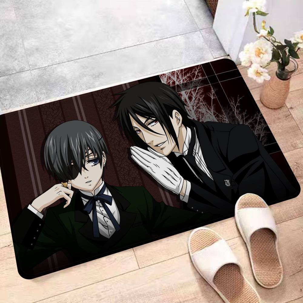 Anime Black Butler Kitchen Mat Kids Room Bedroom Decoration Balcony Anti-Slip Doormat Living Room Alfombra