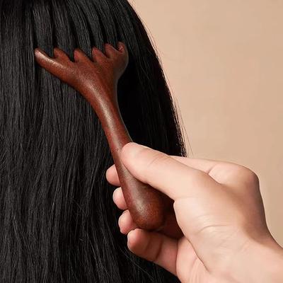 Grzebień z szerokim zębem i długim uchwytem Meridian Tool Back Scratcher Spa Handheld Meridian Massage Comb Hair Care