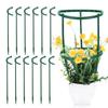 6Pcs Plant Support Stakes Half Round Plant Support Protective Garden Flower Support Indoor Plant Stake for Climbing Plants