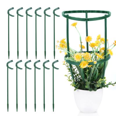 6Pcs Plant Support Stakes Half Round Plant Support Protective Garden Flower Support Indoor Plant Stake for Climbing Plants