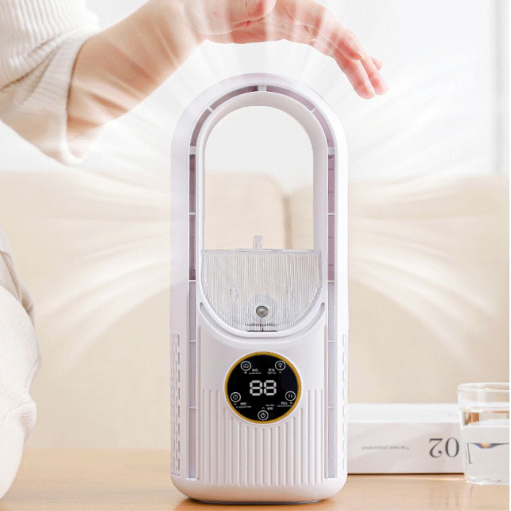 6 Speed USB Fan Silent Timer Leafless Fan Flexible Usage Electric Fan Desktops