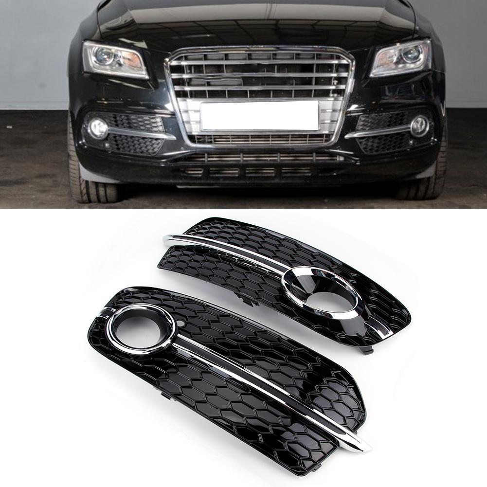 2pcs for SQ5 Style Car Exterior Fog Lamp Light  Frame Cover Fits for Q5 8R 2013 2017