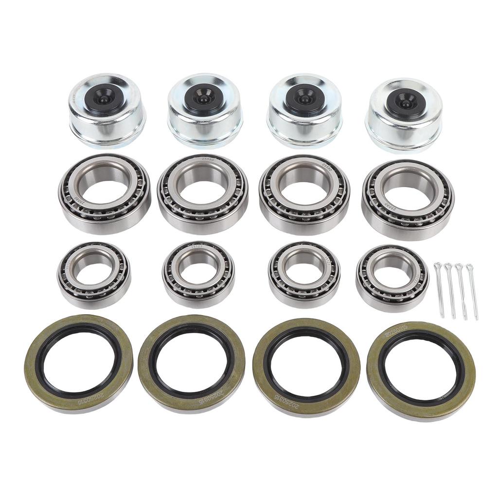 4 Set Trailer Wheel Hub Kit 25520 15123 245 Bearings 21333TB 10 10 22333TB 10 36 Seal Cotter Pin Fit 5200 6000lb Axles
