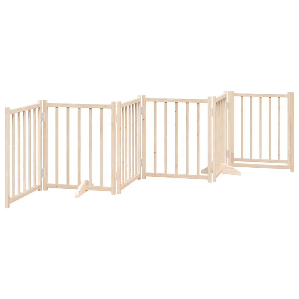 Vidaxl Foldable Dog Gate, With Door, 6 Panels 300 Cm, Wooden