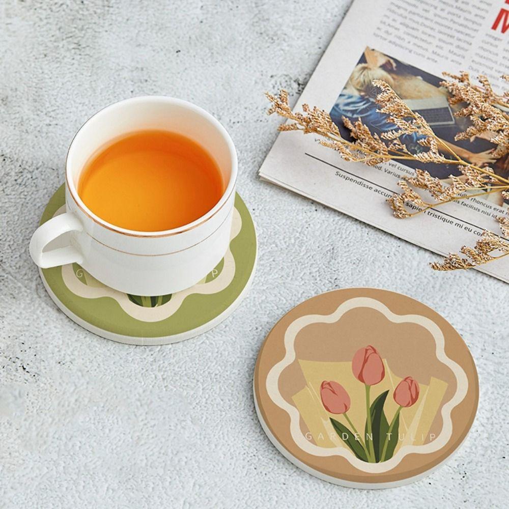3PCS Anti-oil Heat Insulation Pad Morandi Color Dining Table Mat Kitchen Accessories Mug Mats  Home