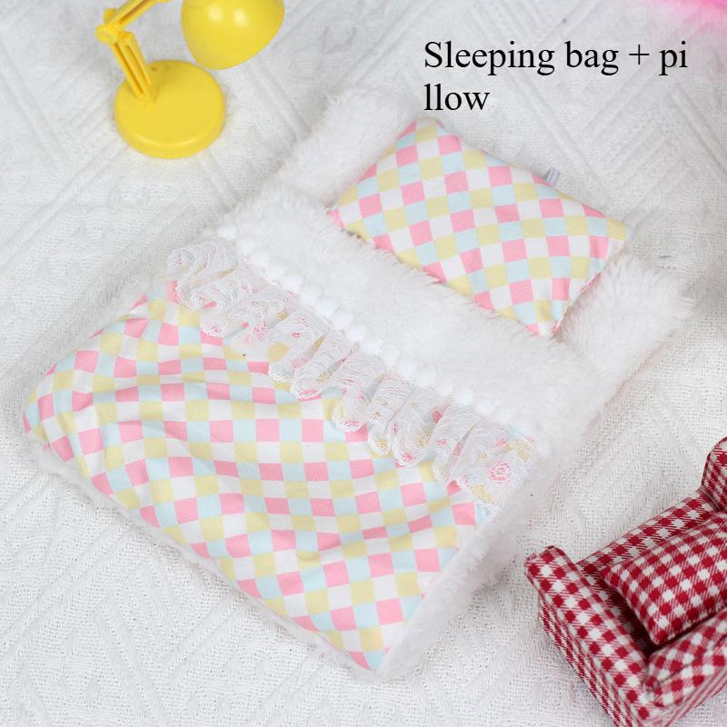 

[Тільки постільна білизна] Простирадла, Постільна білизна, Лялькова піжама, Ляльковий одяг 17 см, який надягається через голову, з мотузкою для підвішування