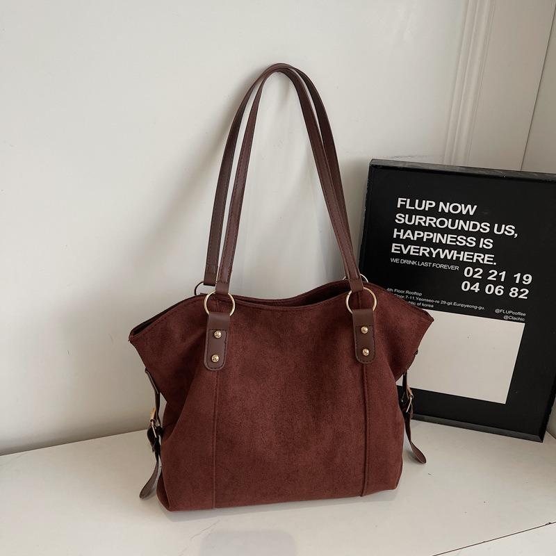 Large Capacity Fashionable Retro Soft Leather Women's Shoulder Bag Women's Autumn and Winter New Atmospheric Tote Bag