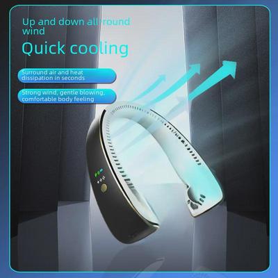 2024 AI Voice-Control Neck Fan: Leafless, Silent, USB Rechargeable