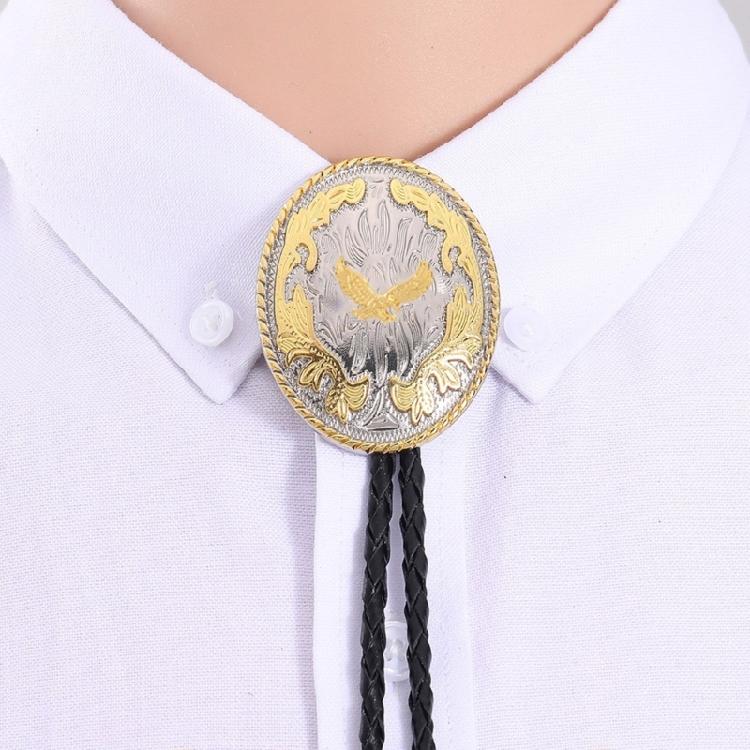 Distinctive Men's Leather Bolo Tie Men Leather Rodeos Necktie Garment Accessory for Parties And Casual Wear