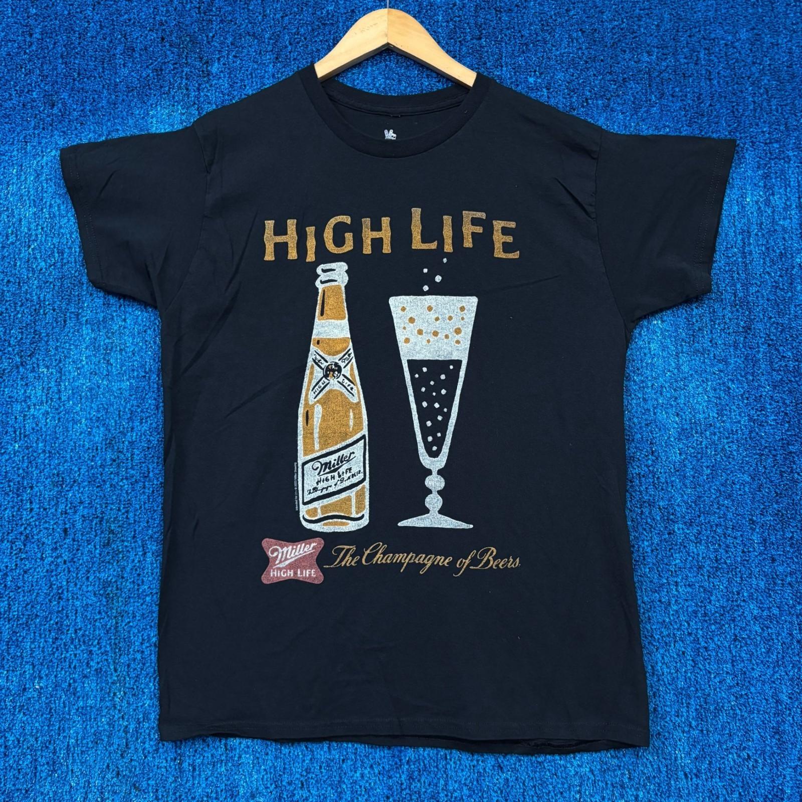 Miller High Life Champagne Of Beers T-Shirt Size Medium Unisex T-Shirt XL