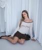 ROSEFRANTZ Sheer Lettering Long Sleeve [Beige]