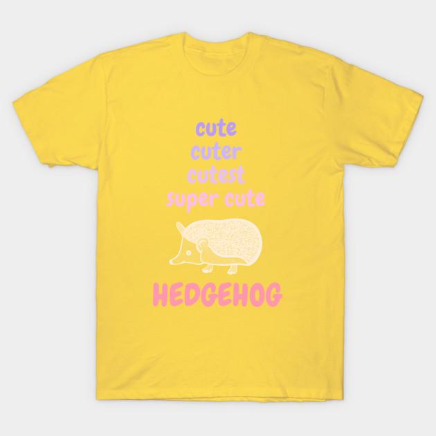 Unisex Fashion TShirt Cute Cuter Cutest Super Cute Hedgehog Print TShirt Plus Size S-5XL T-Shirt 100%Cotton Tops O Neck Short Sleeve Tees