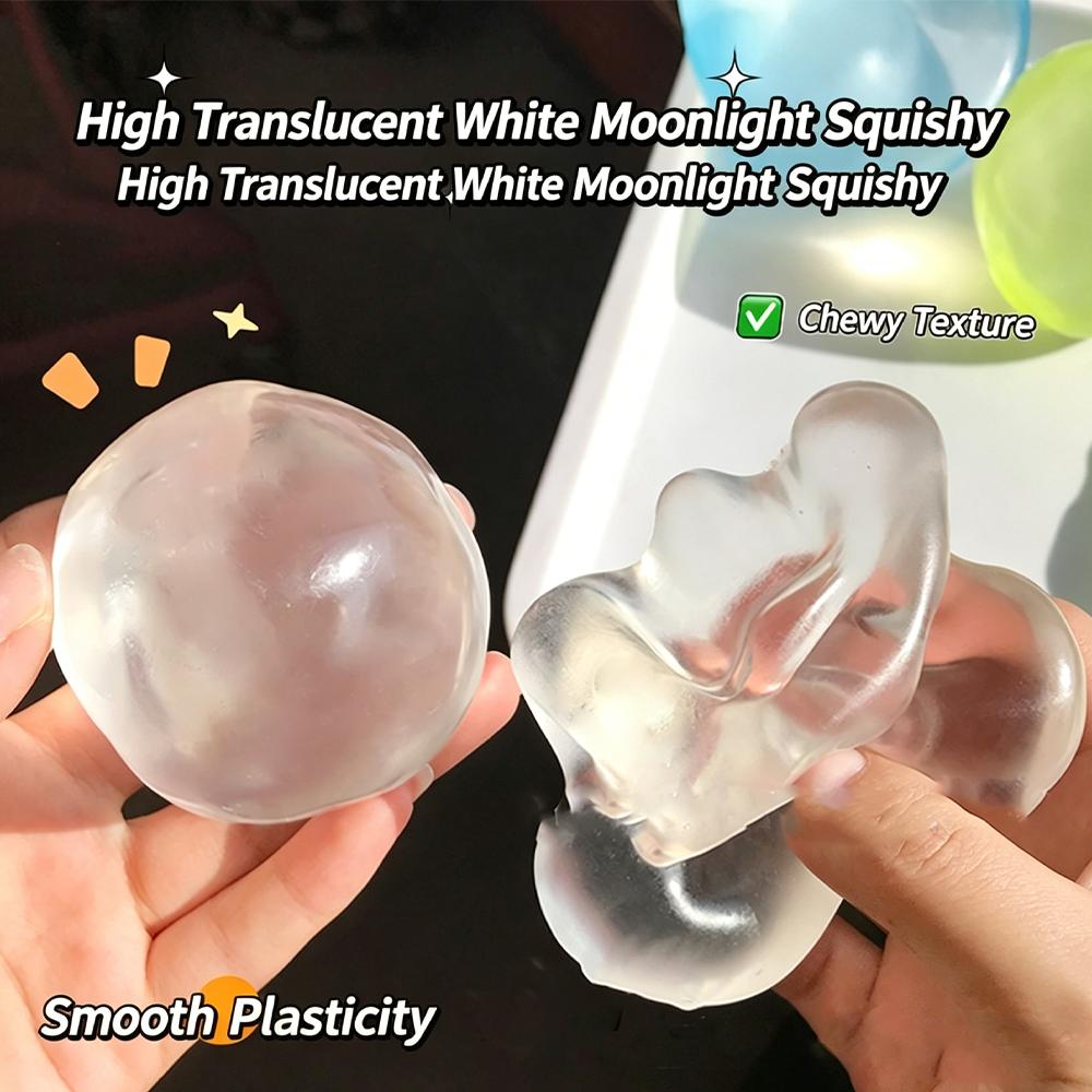 Squishy Plasticity Mochi Fidget Toys Transparency Coconut Oil Maltose Squeeze Toy Funny Anti-stress Sensory Toy for Adults Gifts