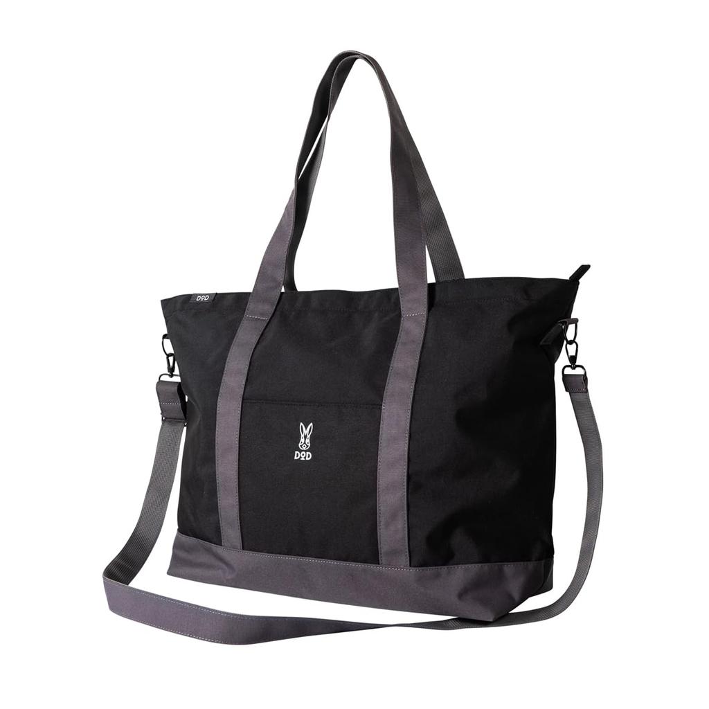 DOD Stote Tote with Shoulder Strap 2WAY Multiple Storage Water Repellent Unisex Outdoor Festival Lightweight Travel Empty-Hands BA055-BK BG1-945-NA