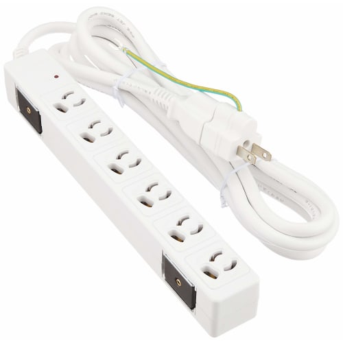 BUFFALO 3pinový napájecí kohoutek 6 portů Magnet Ochrana před bleskem 3m Bílá BSTAPMS3630WH