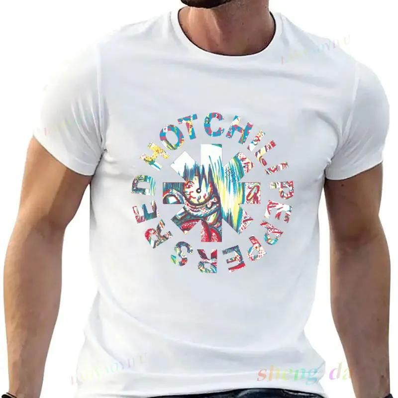Playera Anthony Rock Music Band Streetwear Harajuku T Shirt Red Hot Chili Peppers Fire Squid  Graphic Tshirt Unisex Women Clothes