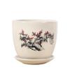 Extra Large Ceramic Flower Pot with Saucer for Succulents and Orchids, Creative Balcony Gardening Stand.