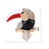 Lanhao Stylish Animal Series Brooches: Exquisite Oil-Drop Eagle, Parrot, and Woodpecker Pins