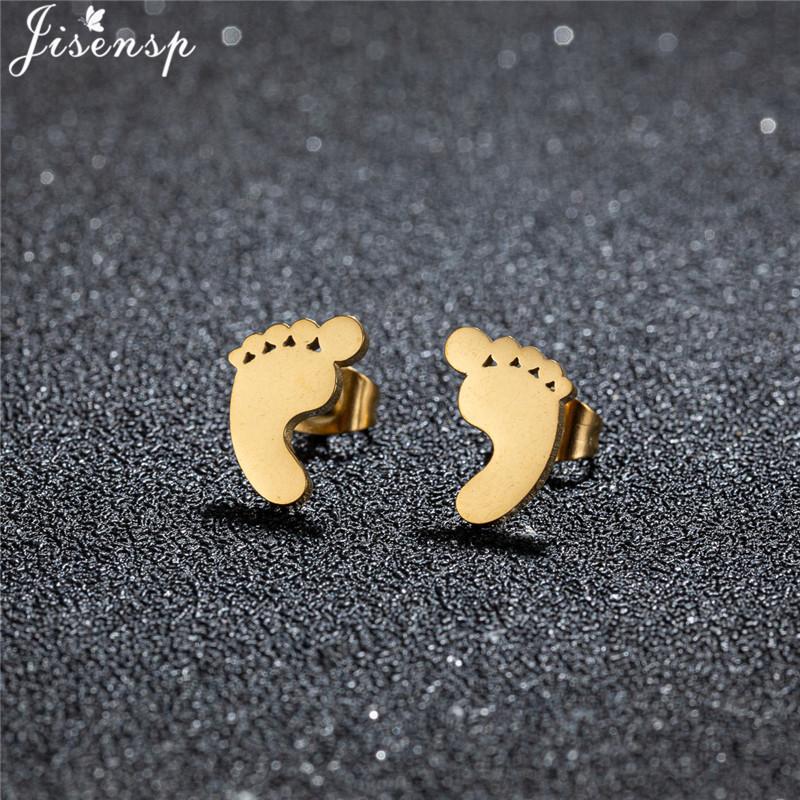 Unique Christmas Earring Stainless Steel YES NO Cactus Footprint Music Stud Earrings for Women Tiny Star Boots Jewelry Girl Gift