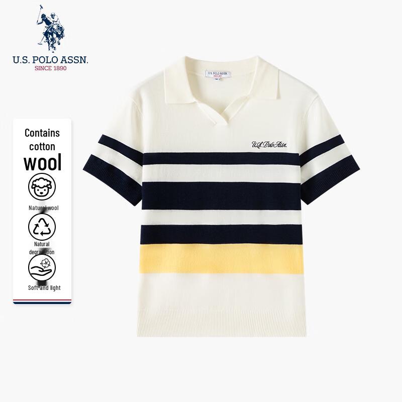 U.S. POLO ASSN. Women's Striped Cooling Polo Shirt