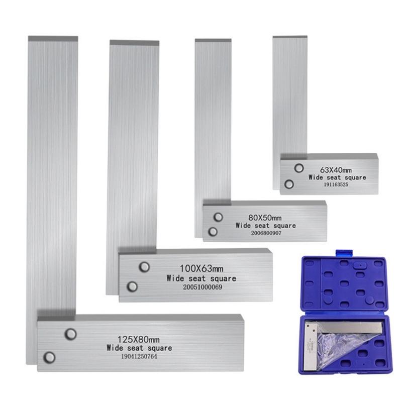 Upgrades Carbon Steel Right Angles Measuring Tool with Not Slip Base Workshop Measurement Tool for Engineers & Craftsmen