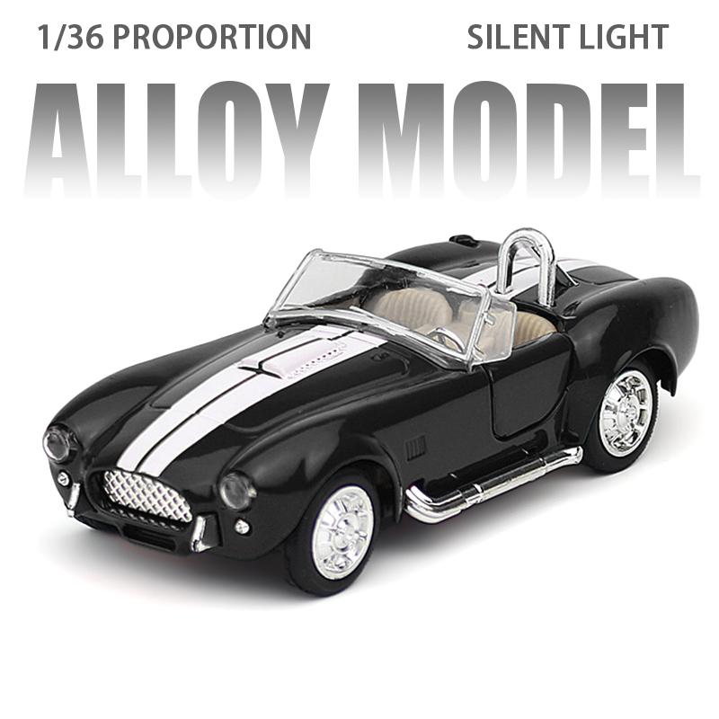

1:36 SHELBY Cobra 427 SC Спортивный автомобиль Литой металлический Модель автомобиля Игрушка для детей Подарок Мальчику Коллекционирование Хобби чёрный
